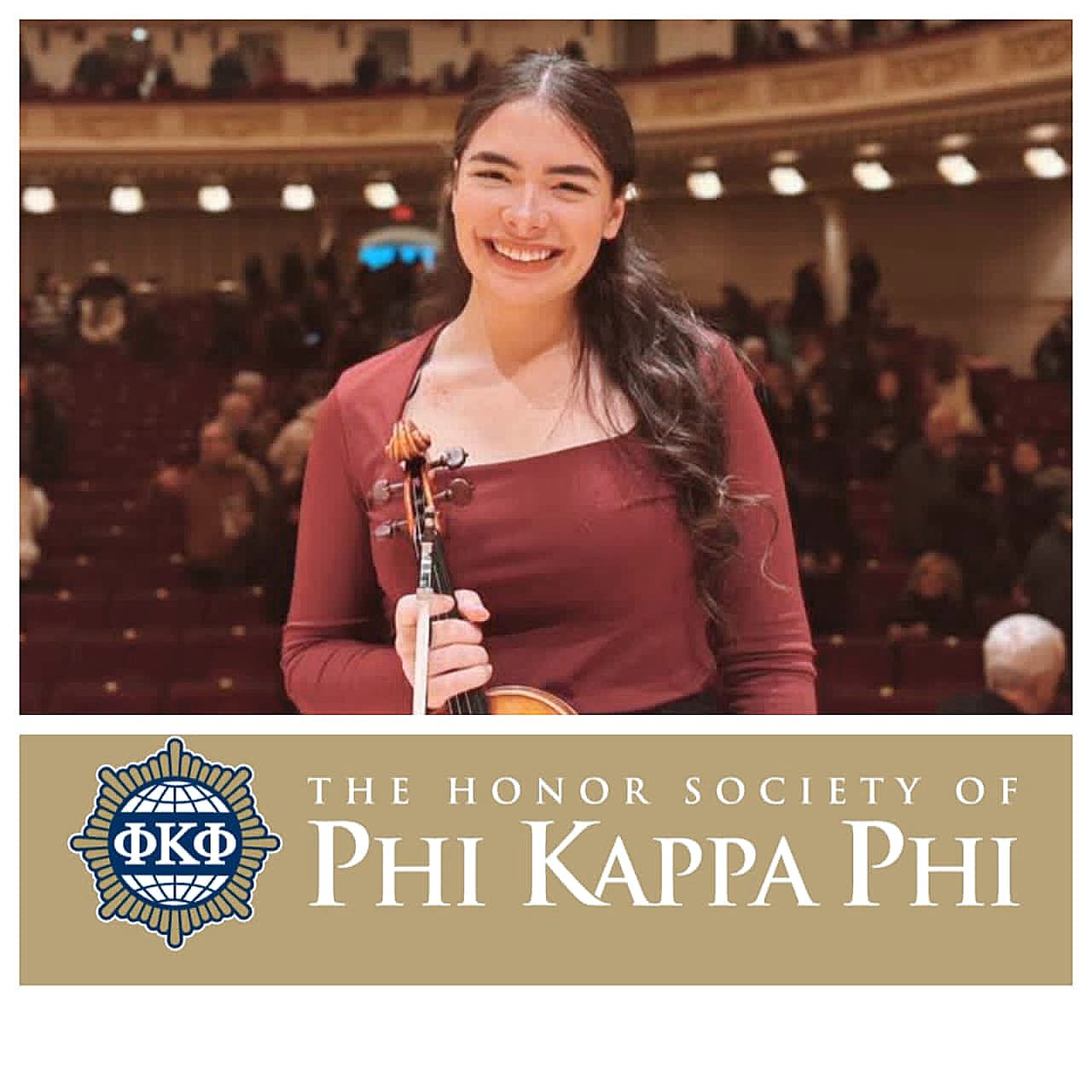 La talentosa violinista cubana Mailyn Iríbar Corpas ha sido acogida como miembro de la prestigiosa Sociedad de Honor Phi Kappa Phi.